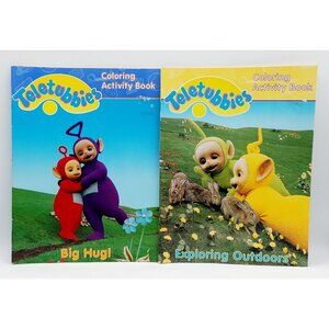 Lot of 2 Teletubbies  Vintage 1999 Coloring Activity Book Unused